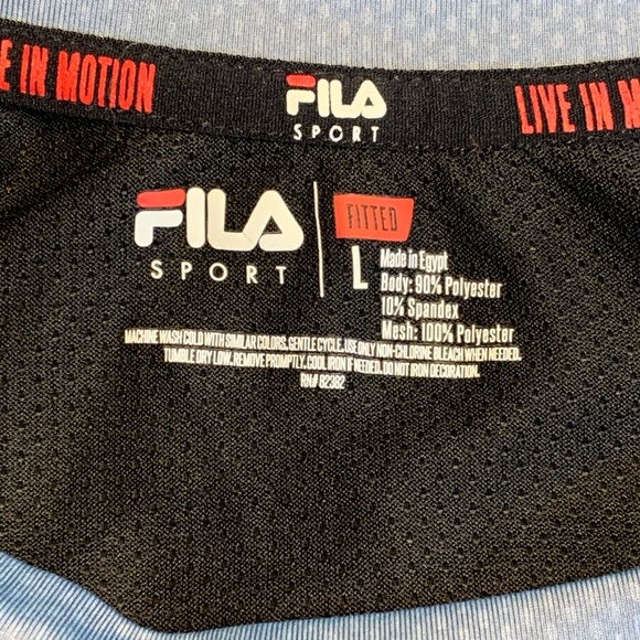 Men’s Fila athletic workout shirt black & gray - Picture 3 of 6